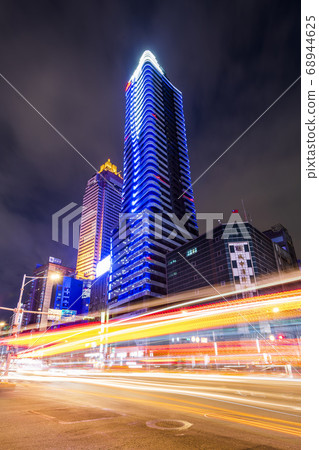 night view of the cityscape in Taipei, Taiwan. nearby Taipei Main Station. night view of the cityscape in Taipei, Taiwan. nearby Taipei Main Station. 68944625