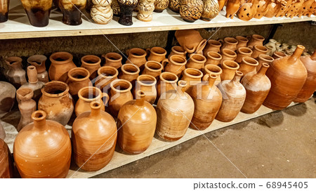 Colorful handmade traditional anatolian souvenirs at the pottery shop in Avanos, Cappadocia Colorful handmade traditional anatolian souvenirs at the pottery shop in Avanos, Cappadocia 68945405