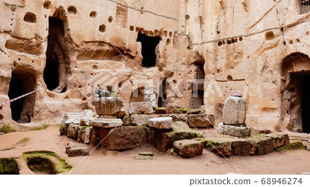 Gumusler ruins and the monastery surrounded by rocks and walls in Gumusler, Nigdee monastery in Gumusler, Nigde Gumusler ruins and the monastery surrounded by rocks and walls in Gumusler, Nigdee monastery in Gumusler, Nigde 68946274
