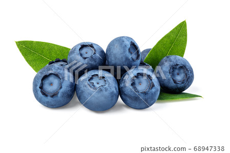 Stack of blueberries isolated Stack of blueberries isolated 68947338
