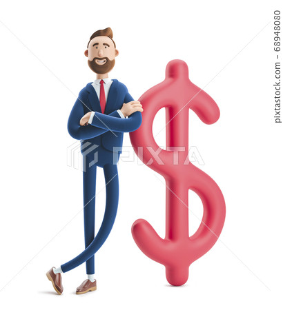3d illustration. Cartoon Businessman Billy. 3d illustration. Cartoon Businessman Billy. 68948080