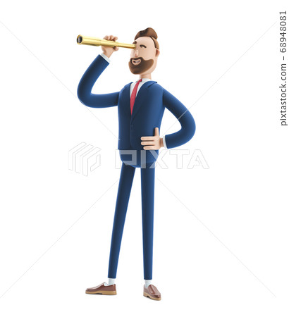 3d illustration. Cartoon Businessman Billy. 3d illustration. Cartoon Businessman Billy. 68948081