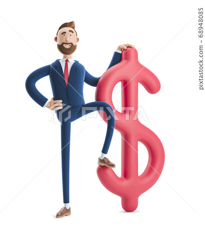 3d illustration. Cartoon Businessman Billy. 3d illustration. Cartoon Businessman Billy. 68948085
