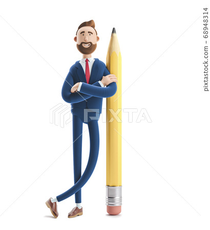 3d illustration. Cartoon Businessman Billy. 3d illustration. Cartoon Businessman Billy. 68948314