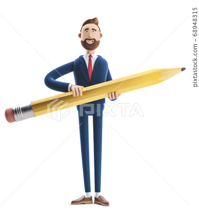 3d illustration. Cartoon Businessman Billy. 3d illustration. Cartoon Businessman Billy. 68948315