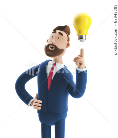 3d illustration. Cartoon Businessman Billy. 3d illustration. Cartoon Businessman Billy. 68948385