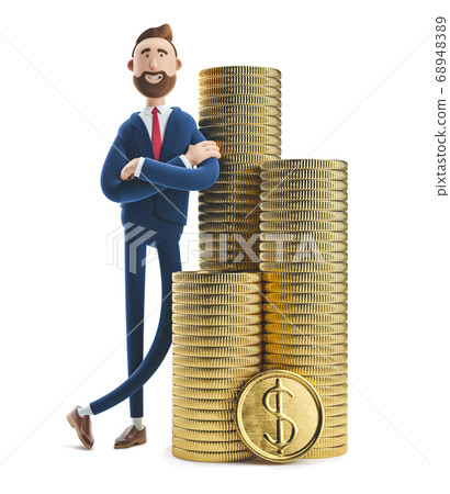 3d illustration. Cartoon Businessman Billy. 68948389