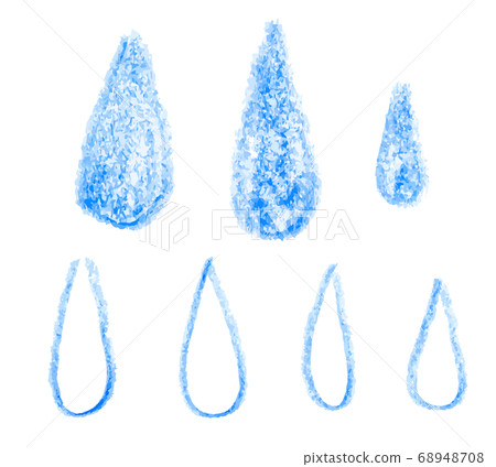 彩色鉛筆風格水滴素材集 68948708
