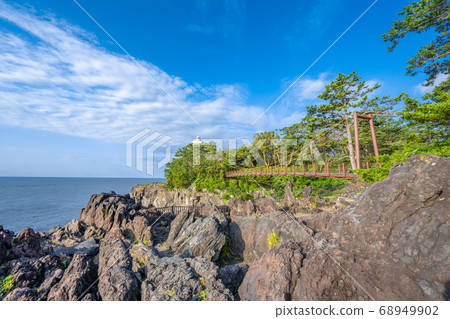 Kadowaki suspension bridge on the Jogasaki coast, Ito city, Shizuoka prefecture 68949902