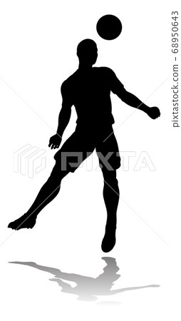 Soccer Football Player Silhouette Soccer Football Player Silhouette 68950643