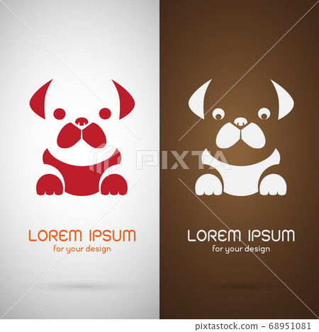 Vector image of an pug dog design. Animals. 68951081