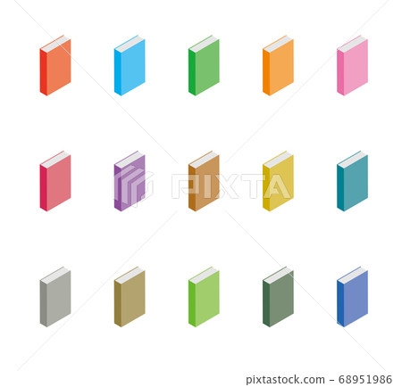 Cover books in various colors Cover books in various colors 68951986