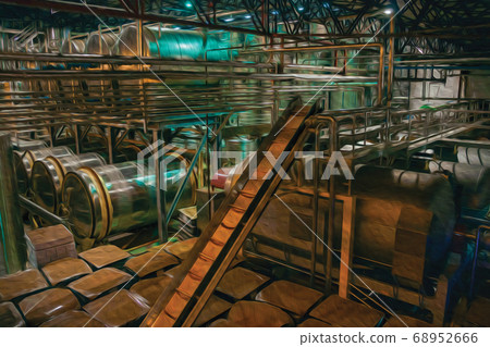 Steel storage tanks and equipment at Salton Winery Steel storage tanks and equipment at Salton Winery 68952666