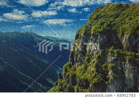 Fortaleza Canyon with steep rocky cliffs Fortaleza Canyon with steep rocky cliffs 68952783