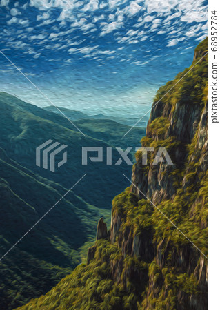 Fortaleza Canyon with steep rocky cliffs Fortaleza Canyon with steep rocky cliffs 68952784