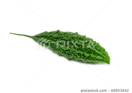 Momordica charantia or Bitter cucumber isolated on white Momordica charantia or Bitter cucumber isolated on white 68953042
