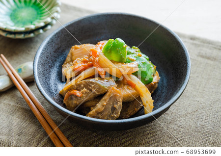 Fried white eggplant with miso Fried white eggplant with miso 68953699