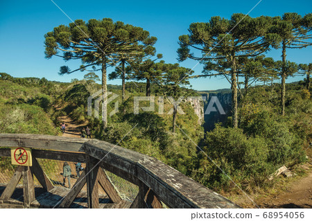Dirt pathway and belvedere at Itaimbezinho Canyon 68954056