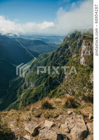Fortaleza Canyon with steep rocky cliffs Fortaleza Canyon with steep rocky cliffs 68954287