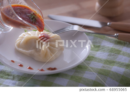Manty. Steam manti with juicy filling. 68955065