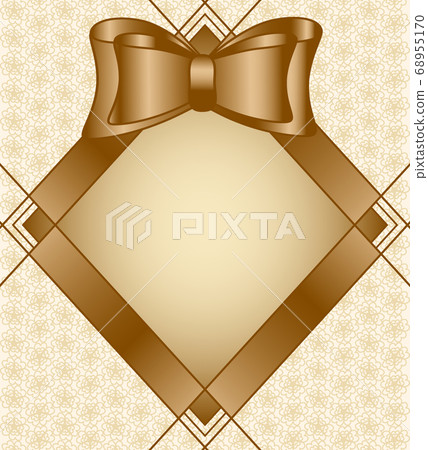 Vector illustration of a frame with bow Vector illustration of a frame with bow 68955170