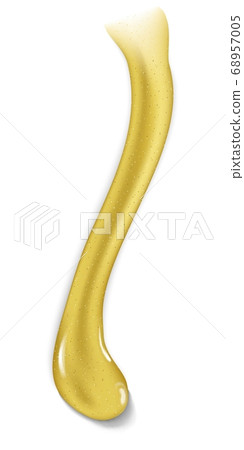 Flowing straw Drop, Golden design element isolated 68957005