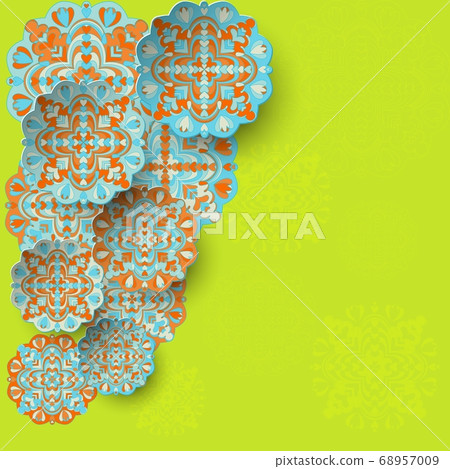 Beautiful holiday greeting card design with 68957009