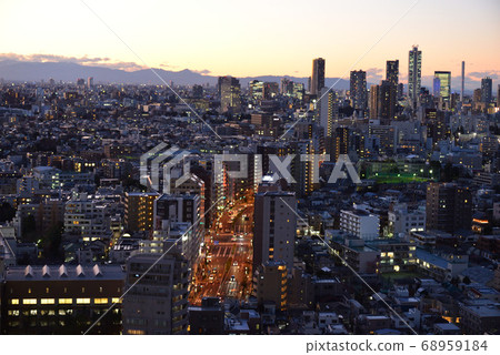Evening view towards Ikebukuro from Bunkyo Civic Evening view towards Ikebukuro from Bunkyo Civic 68959184