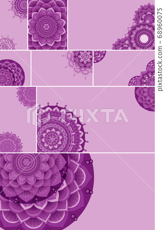 Beautiful colour mandala background 68960075
