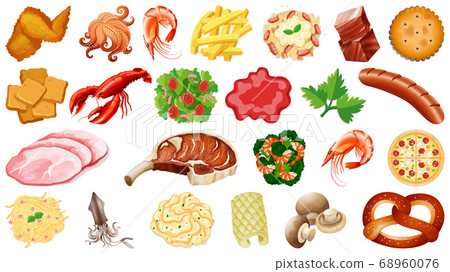 Set of fresh food ingredients 68960076