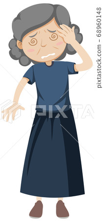 Old woman having dizzy Old woman having dizzy 68960148