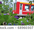 Hydrangea and mountain railway 68960307