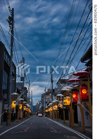 Shinmachi street at the time of Gion festival which was canceled Shinmachi street at the time of Gion festival which was canceled 68960476