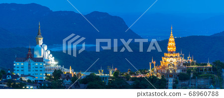 wat Phachonkeaw Khao Kho in sunset 68960788