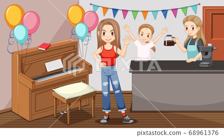 Party during quarantine at home Party during quarantine at home 68961376