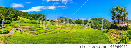Fresh green Oniki rice terrace panorama [Hasami-cho, Higashisonogi-gun, Nagasaki] 68964011