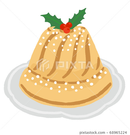 Christmas kugroff decorated with holly 68965224