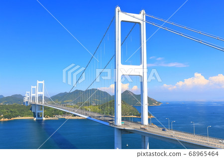 [Ehime Prefecture] Kurushima Kaikyo Bridge under clear weather 68965464