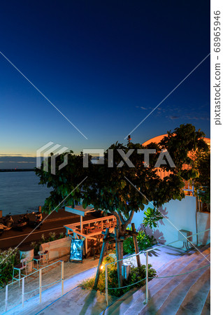 Okinawa Superb View Night View Of Senagajima Stock Photo