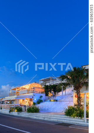 Okinawa Superb View Night View Of Senagajima Stock Photo