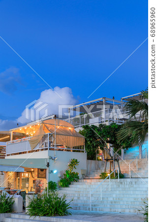 Okinawa Superb View Night View Of Senagajima Stock Photo