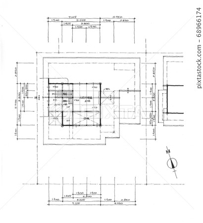 free-hand layout drawing free-hand layout drawing 68966174
