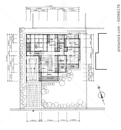 free-hand layout drawing free-hand layout drawing 68966176