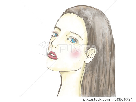 Blue eyes woman with makeup material Blue eyes woman with makeup material 68966784