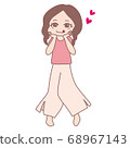 A girl who imagines delicious food 68967143