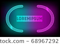 Glowing neon frame design template element background with copy space. Vector Illustration Eps10 68967292