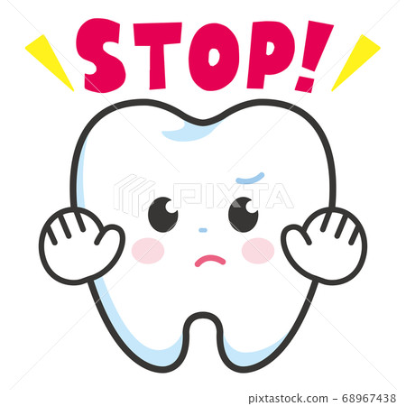 Tooth character STOP 68967438