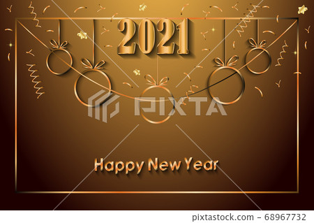 2021 Happy New Year background for your seasonal invitations, festive posters, greetings cards. 2021 Happy New Year background for your seasonal invitations, festive posters, greetings cards. 68967732