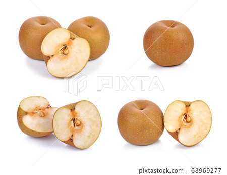 Snow Pear on white background Snow Pear on white background 68969277