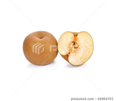 Snow Pear on white background 68969703